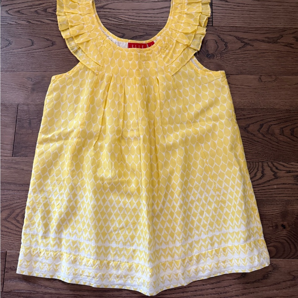 Elle Yellow Patterned Blouse